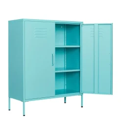 Kommode Metall KLAUS 80 x 101 cm türkis