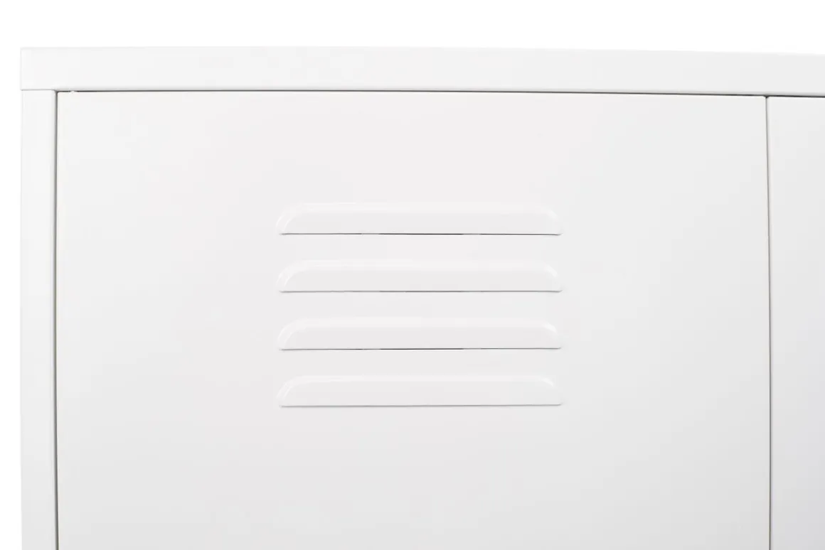 Kommode Metall KLAUS 80 x 101 cm weiss