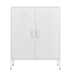Kommode Metall KLAUS 80 x 101 cm weiss