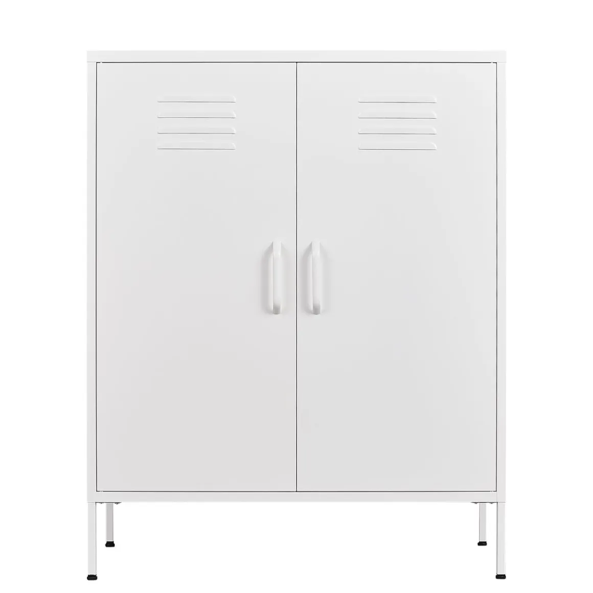 Kommode Metall KLAUS 80 x 101 cm weiss