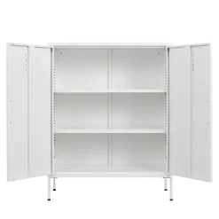 Kommode Metall KLAUS 80 x 101 cm weiss