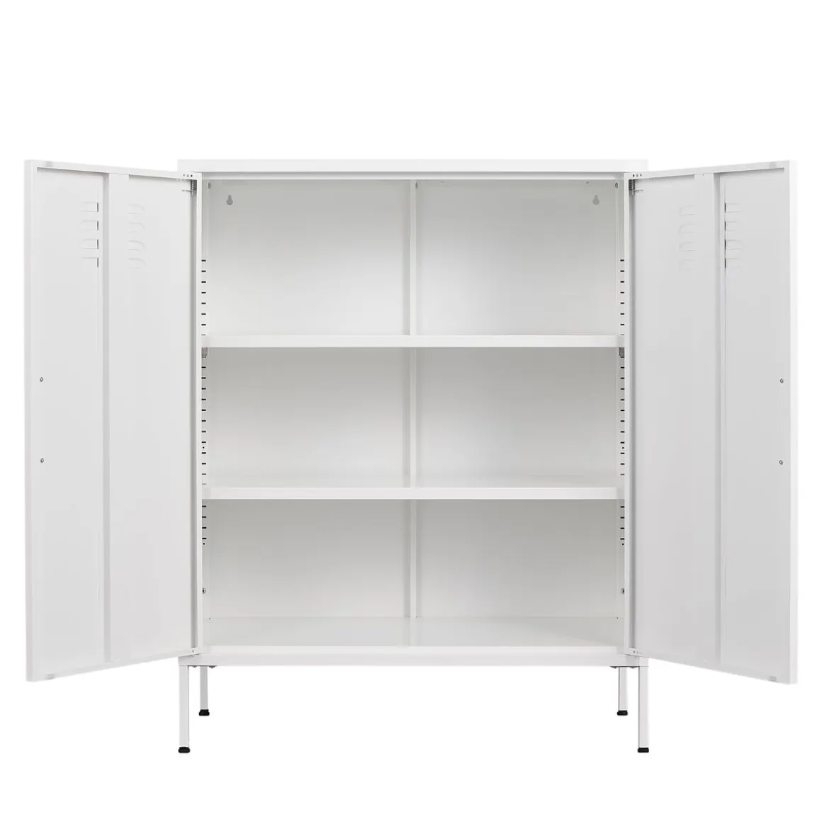 Kommode Metall KLAUS 80 x 101 cm weiss