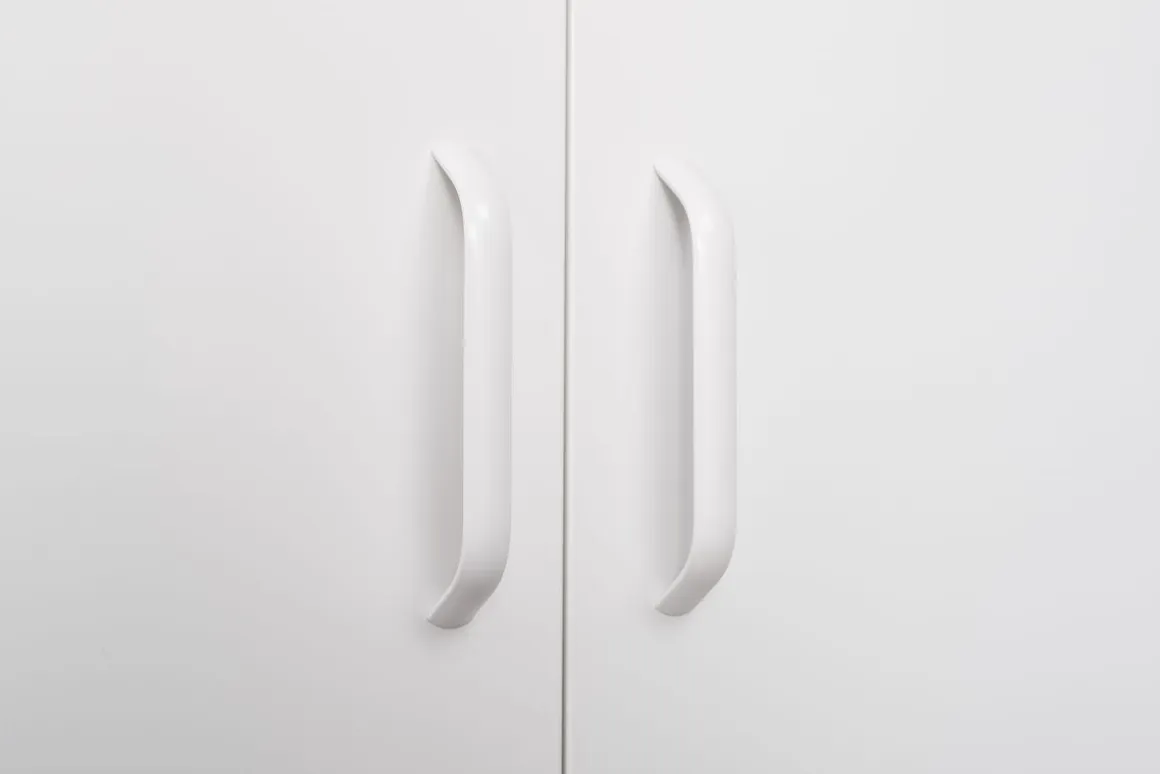 Kommode Metall KLAUS 80 x 101 cm weiss