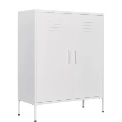 Kommode Metall KLAUS 80 x 101 cm weiss