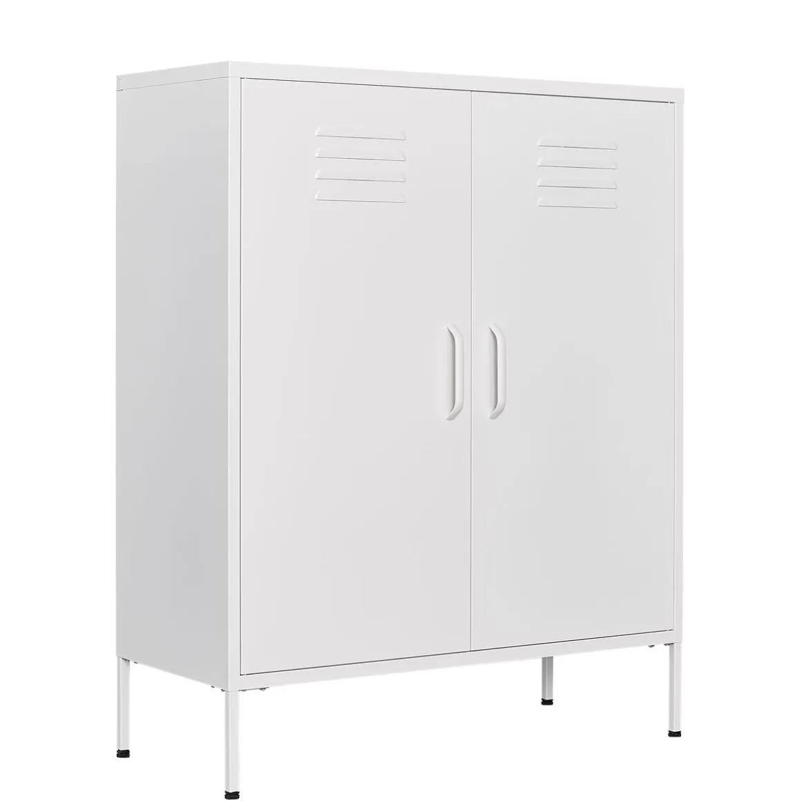 Kommode Metall KLAUS 80 x 101 cm weiss