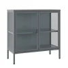 Kommode Metall TAURI 80 x 80 cm grau