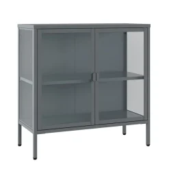 Kommode Metall TAURI 80 x 80 cm grau