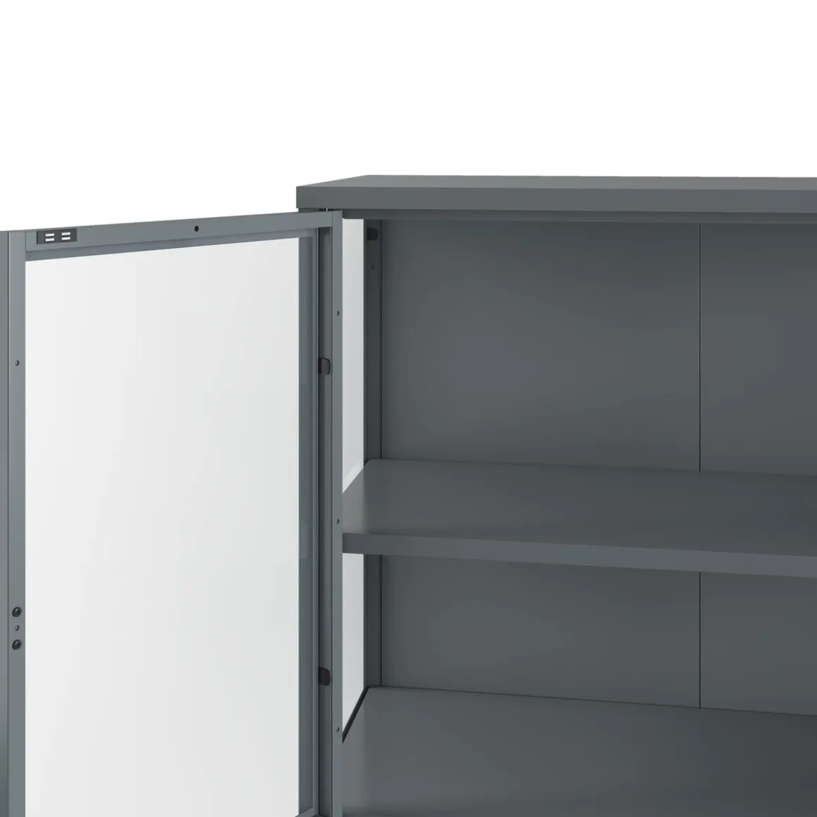 Kommode Metall TAURI 80 x 80 cm grau