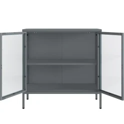 Kommode Metall TAURI 80 x 80 cm grau