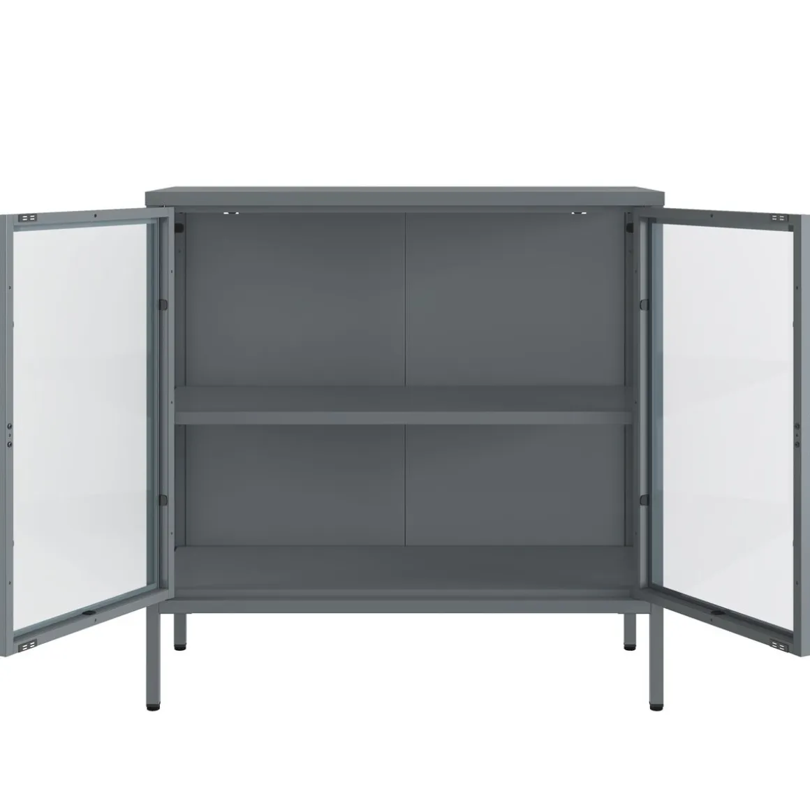 Kommode Metall TAURI 80 x 80 cm grau