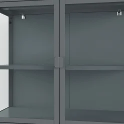 Kommode Metall TAURI 80 x 80 cm grau