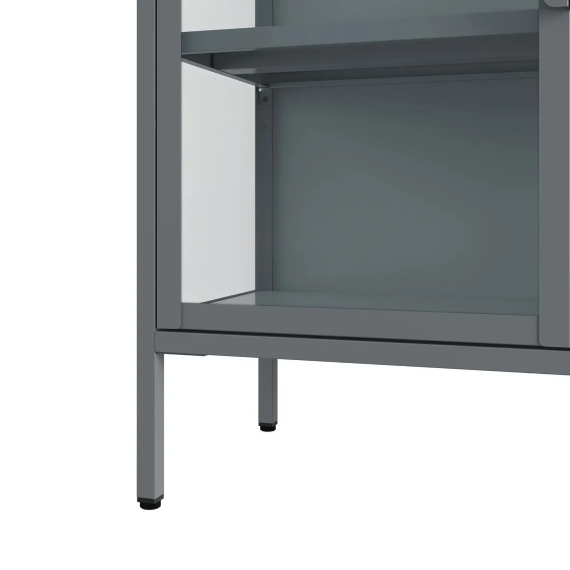 Kommode Metall TAURI 80 x 80 cm grau