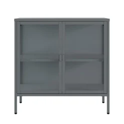 Kommode Metall TAURI 80 x 80 cm grau