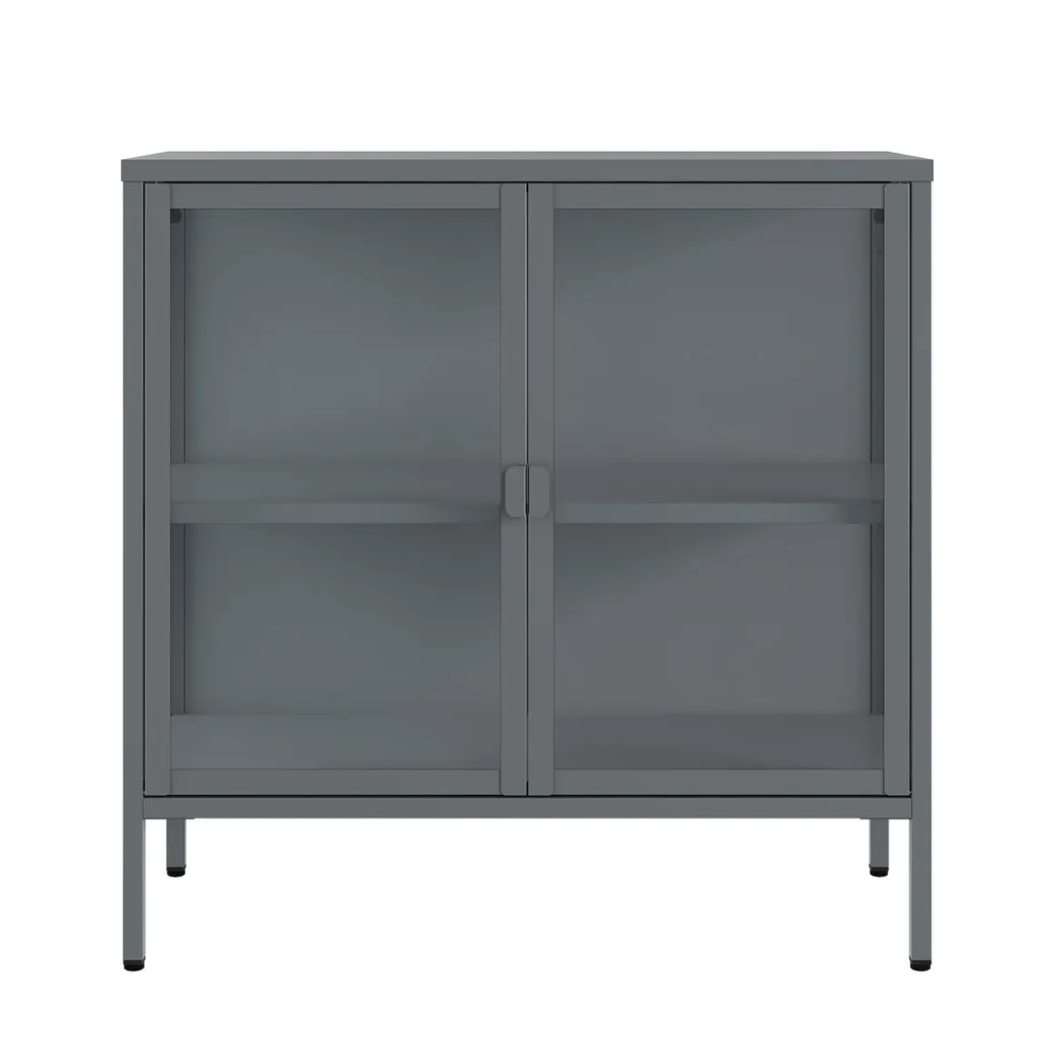 Kommode Metall TAURI 80 x 80 cm grau