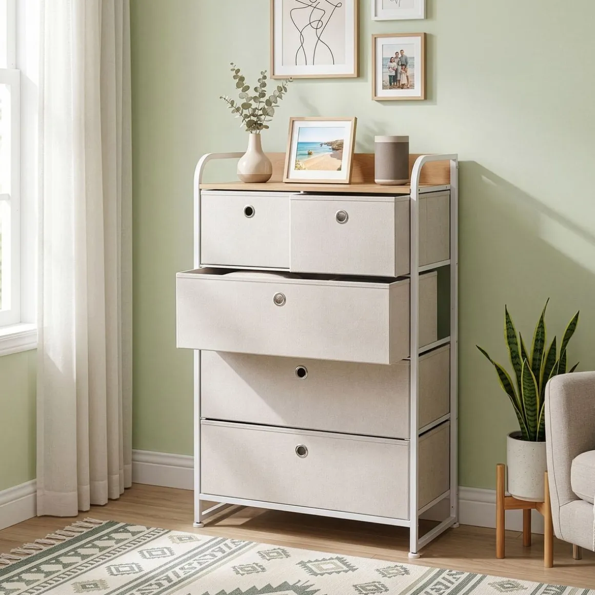 Kommode MIKA 58 x 99 cm beige