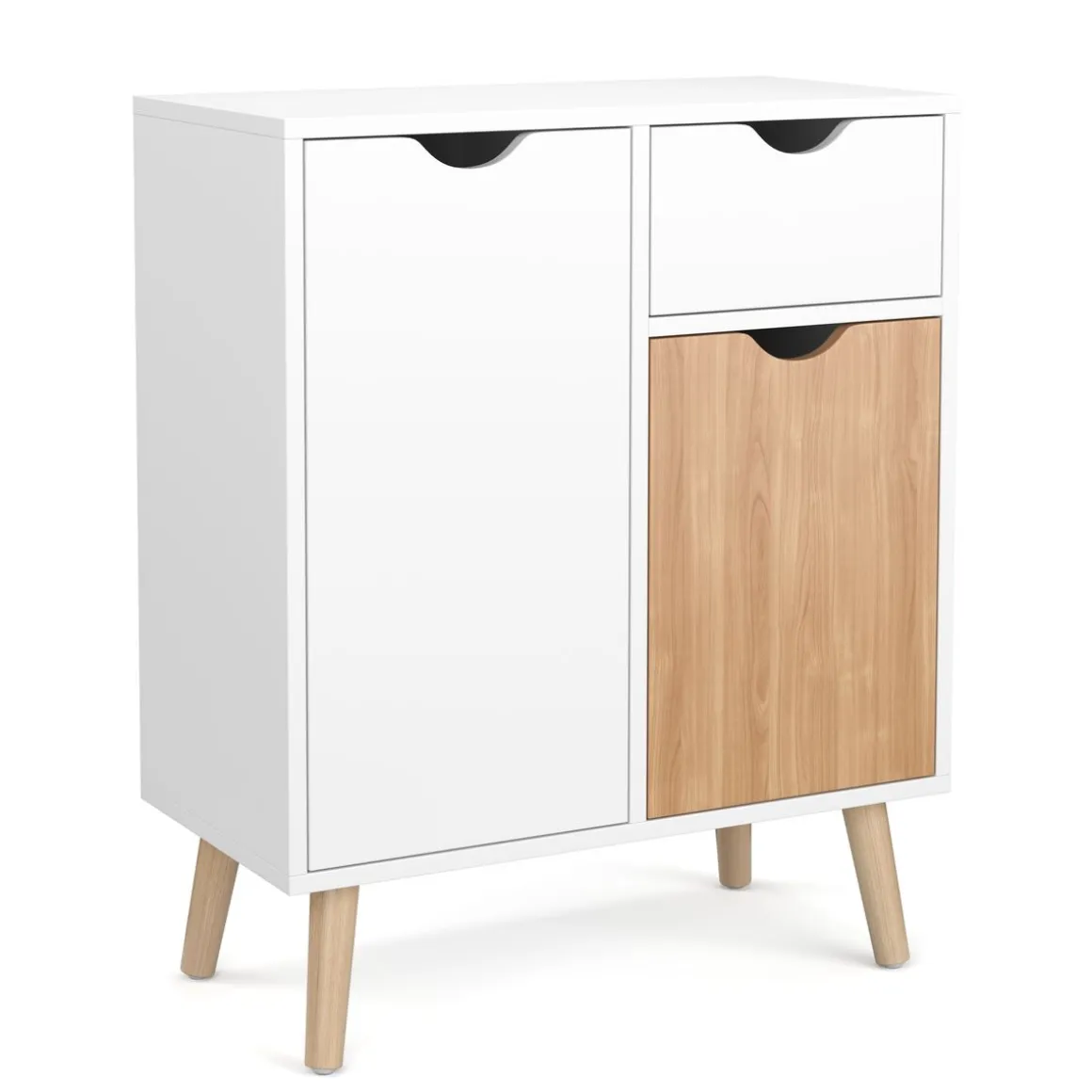 Kommode NORDIC 60 x 30 x 73 cm weiss/natur