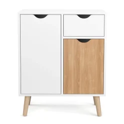 Kommode NORDIC 60 x 30 x 73 cm weiss/natur