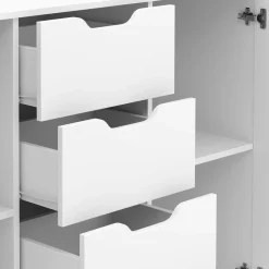 Kommode SENA 4 Schubladen 2 Türen 122 x 92 cm weiss