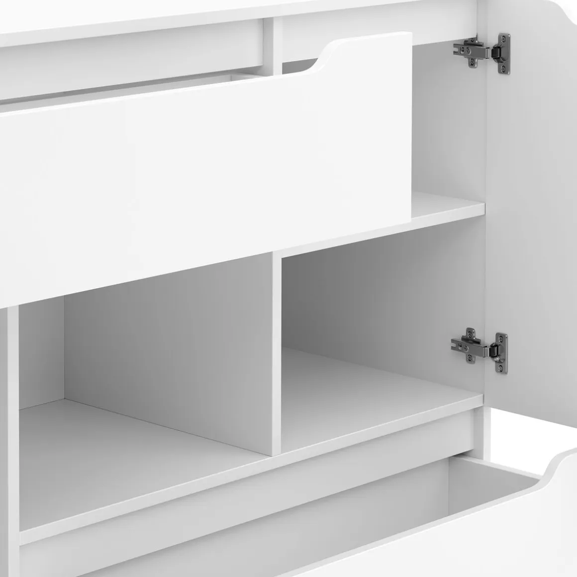 Kommode SENA 2 Schubladen 2 Türen 120 x 84 cm weiss