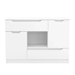 Kommode SENA 2 Schubladen 2 Türen 120 x 84 cm weiss