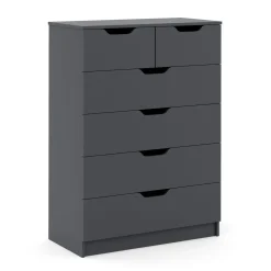 Kommode SENA 6 Schubladen 82 x 113 cm anthrazit