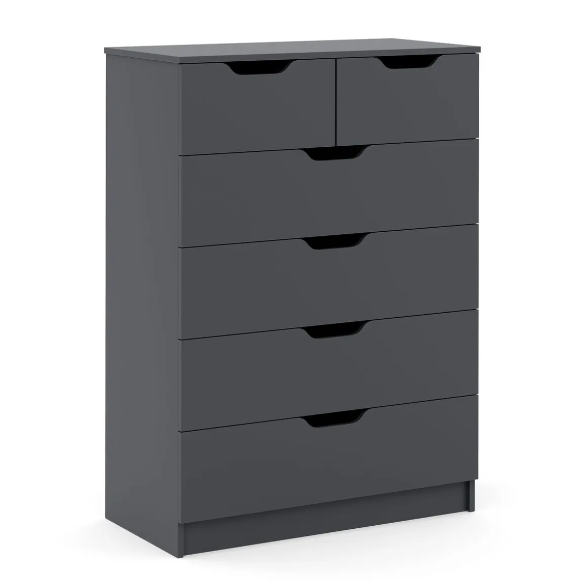 Kommode SENA 6 Schubladen 82 x 113 cm anthrazit