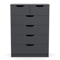 Kommode SENA 6 Schubladen 82 x 113 cm anthrazit