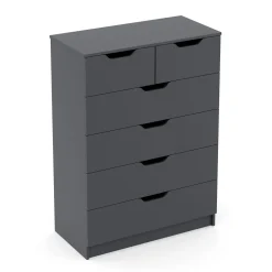 Kommode SENA 6 Schubladen 82 x 113 cm anthrazit