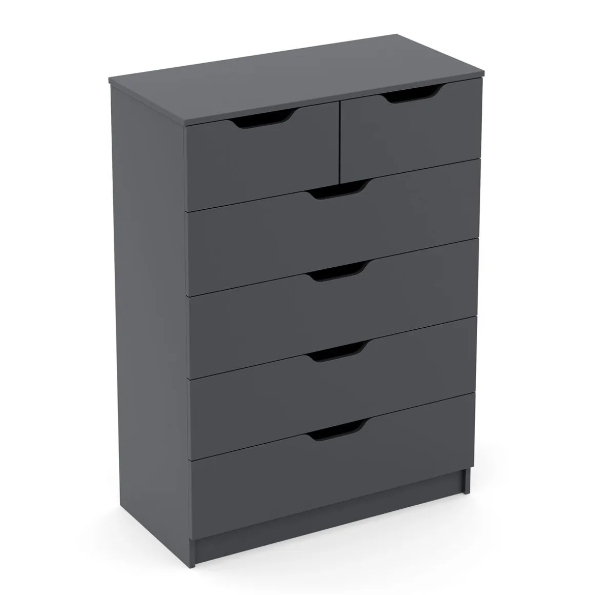 Kommode SENA 6 Schubladen 82 x 113 cm anthrazit