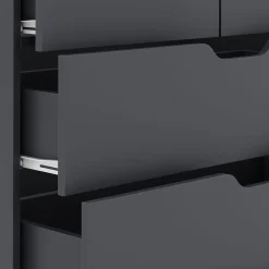Kommode SENA 6 Schubladen 82 x 113 cm anthrazit