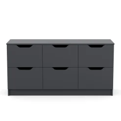 Kommode SENA 6 Schubladen 122 x 61 cm anthrazit