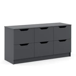 Kommode SENA 6 Schubladen 122 x 61 cm anthrazit