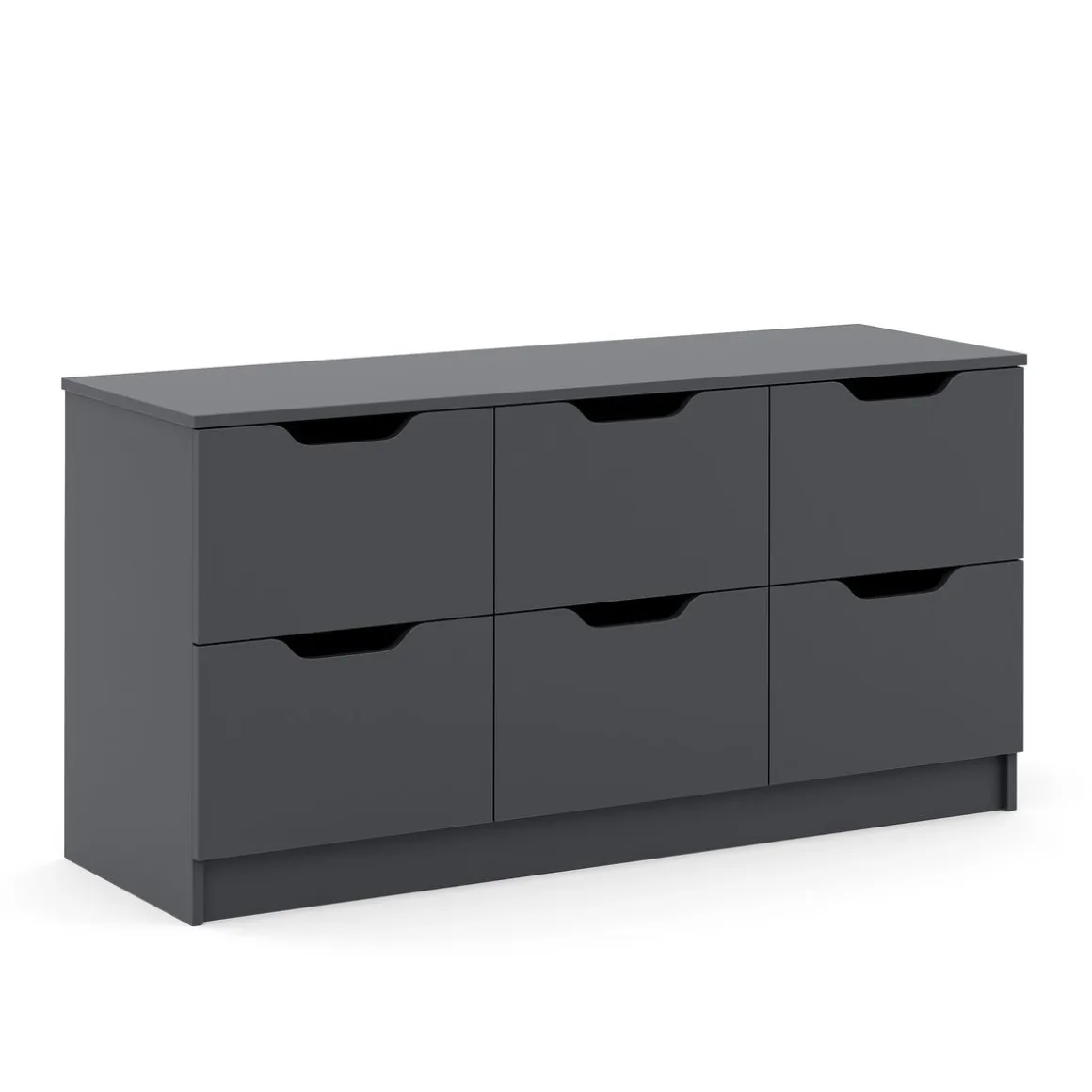 Kommode SENA 6 Schubladen 122 x 61 cm anthrazit