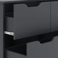 Kommode SENA 6 Schubladen 122 x 61 cm anthrazit