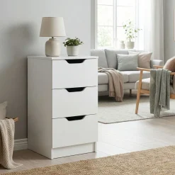 Kommode SENA 3 Schubladen 40 x 71 cm weiss