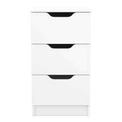 Kommode SENA 3 Schubladen 40 x 71 cm weiss