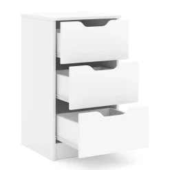Kommode SENA 3 Schubladen 40 x 71 cm weiss