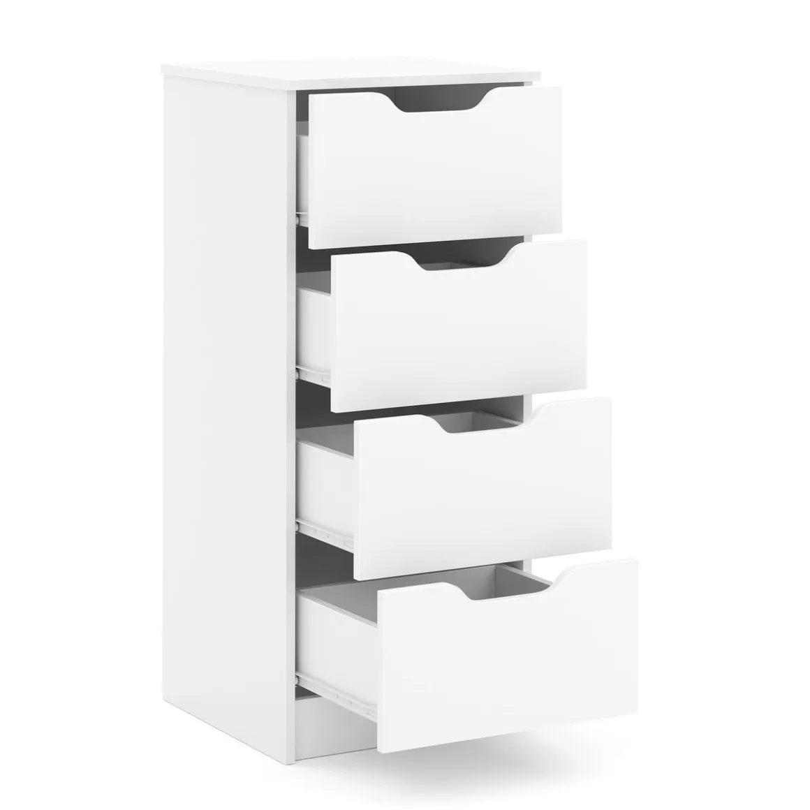 Kommode SENA 4 Schubladen 40 x 92 cm weiss