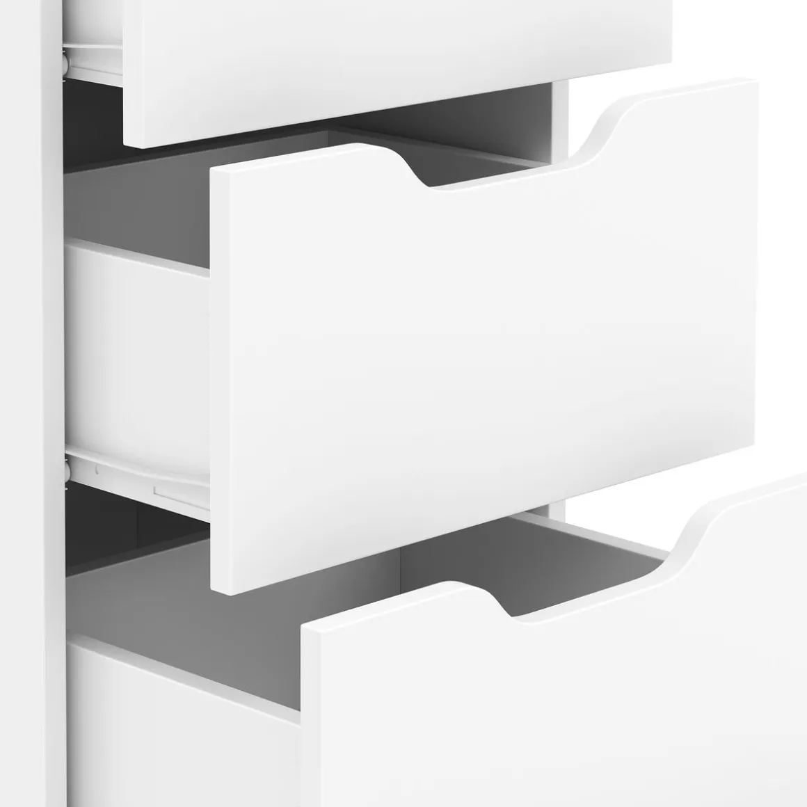 Kommode SENA 4 Schubladen 40 x 92 cm weiss