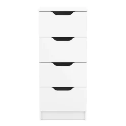 Kommode SENA 4 Schubladen 40 x 92 cm weiss