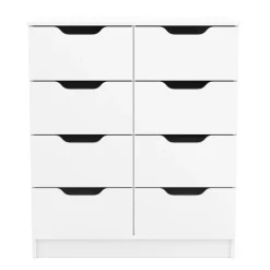 Kommode SENA 8 Schubladen 80 x 91 cm weiss