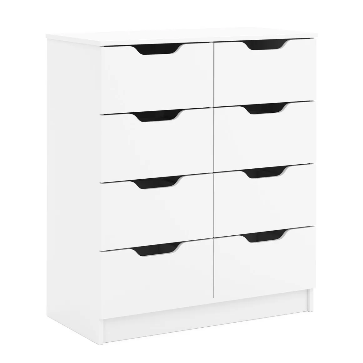 Kommode SENA 8 Schubladen 80 x 91 cm weiss