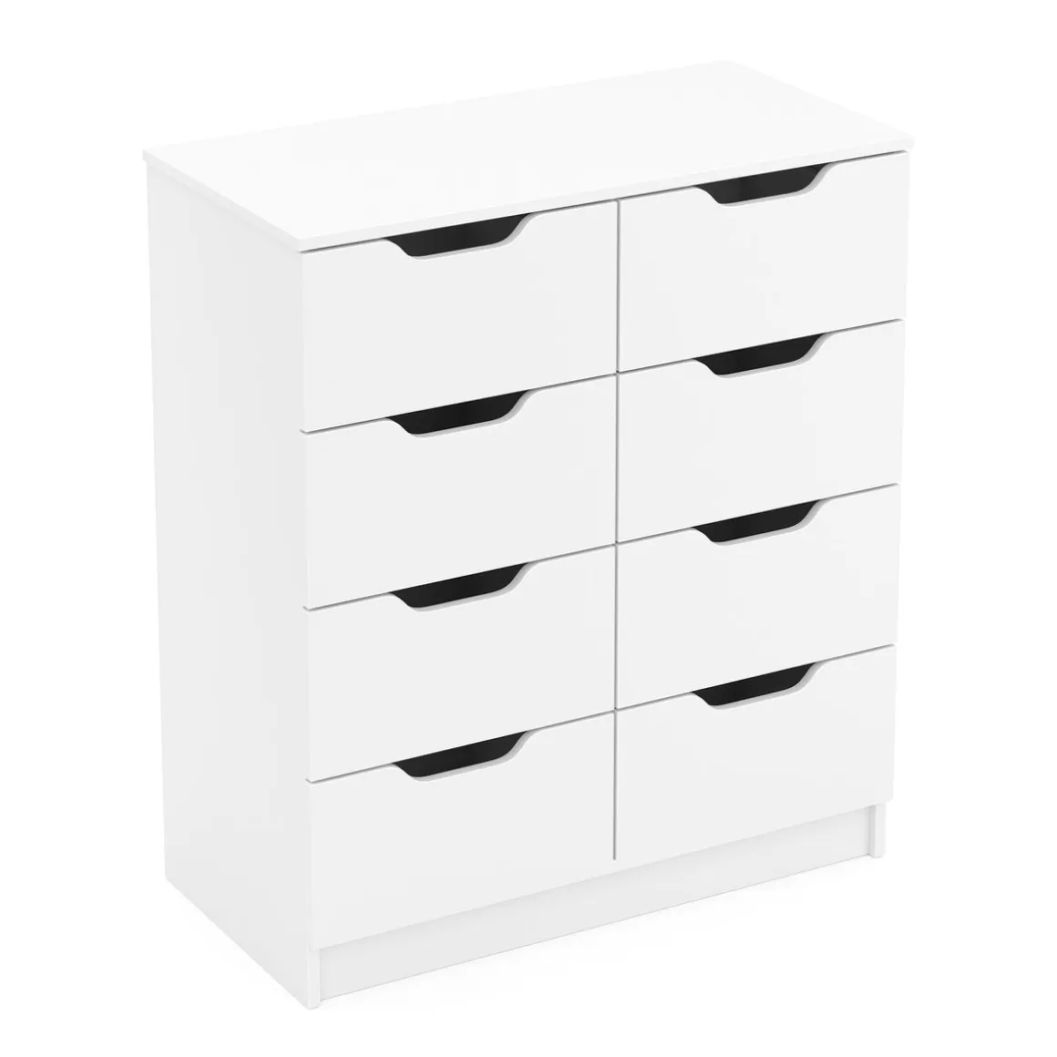 Kommode SENA 8 Schubladen 80 x 91 cm weiss
