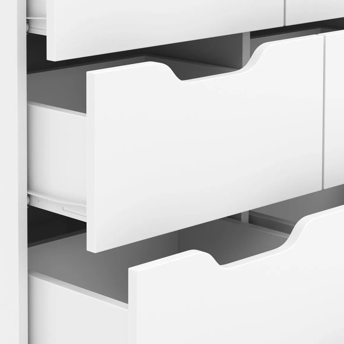 Kommode SENA 8 Schubladen 80 x 91 cm weiss