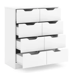 Kommode SENA 8 Schubladen 80 x 91 cm weiss