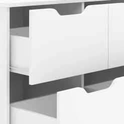 Kommode SENA 6 Schubladen 122 x 61 cm weiss