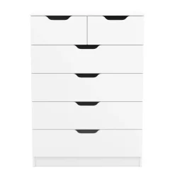 Kommode SENA 6 Schubladen 82 x 113 cm weiss