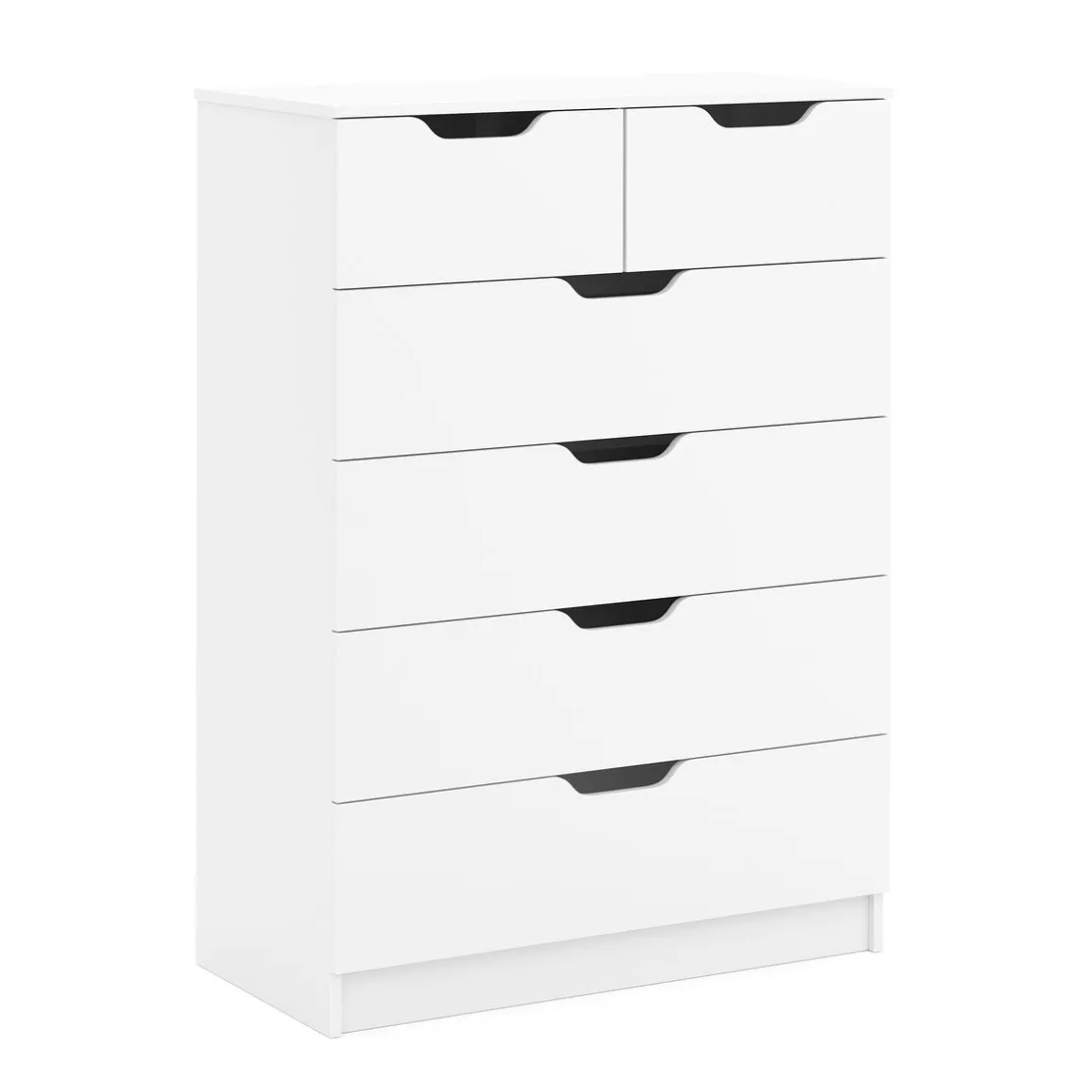 Kommode SENA 6 Schubladen 82 x 113 cm weiss