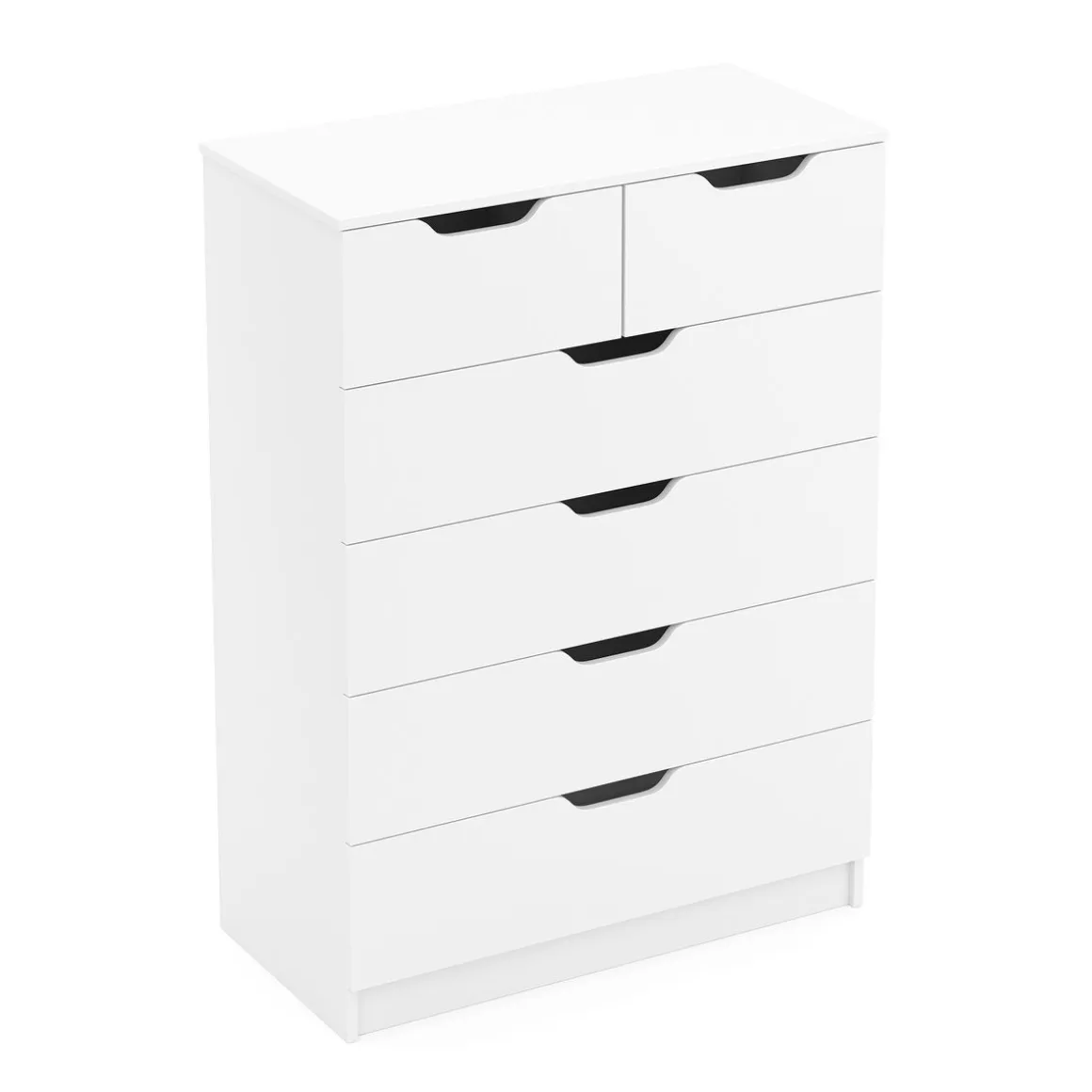 Kommode SENA 6 Schubladen 82 x 113 cm weiss
