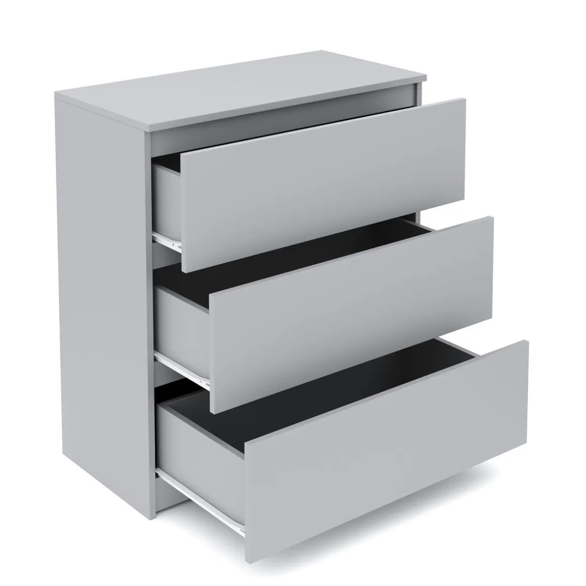 Kommode TALA 3 Schubladen 70 x 77 cm grau